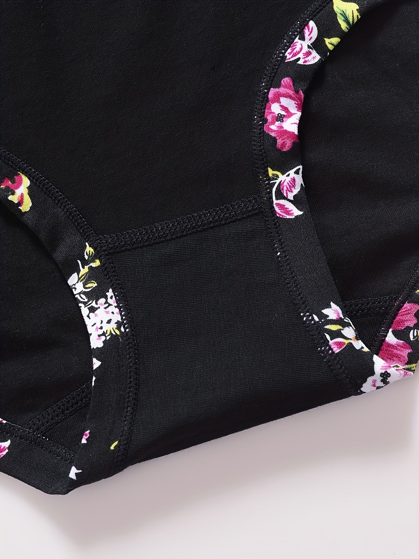 Set of 5 Pink Mid-Rise Women's Cotton Briefs Breathable Stretchy Comfortable