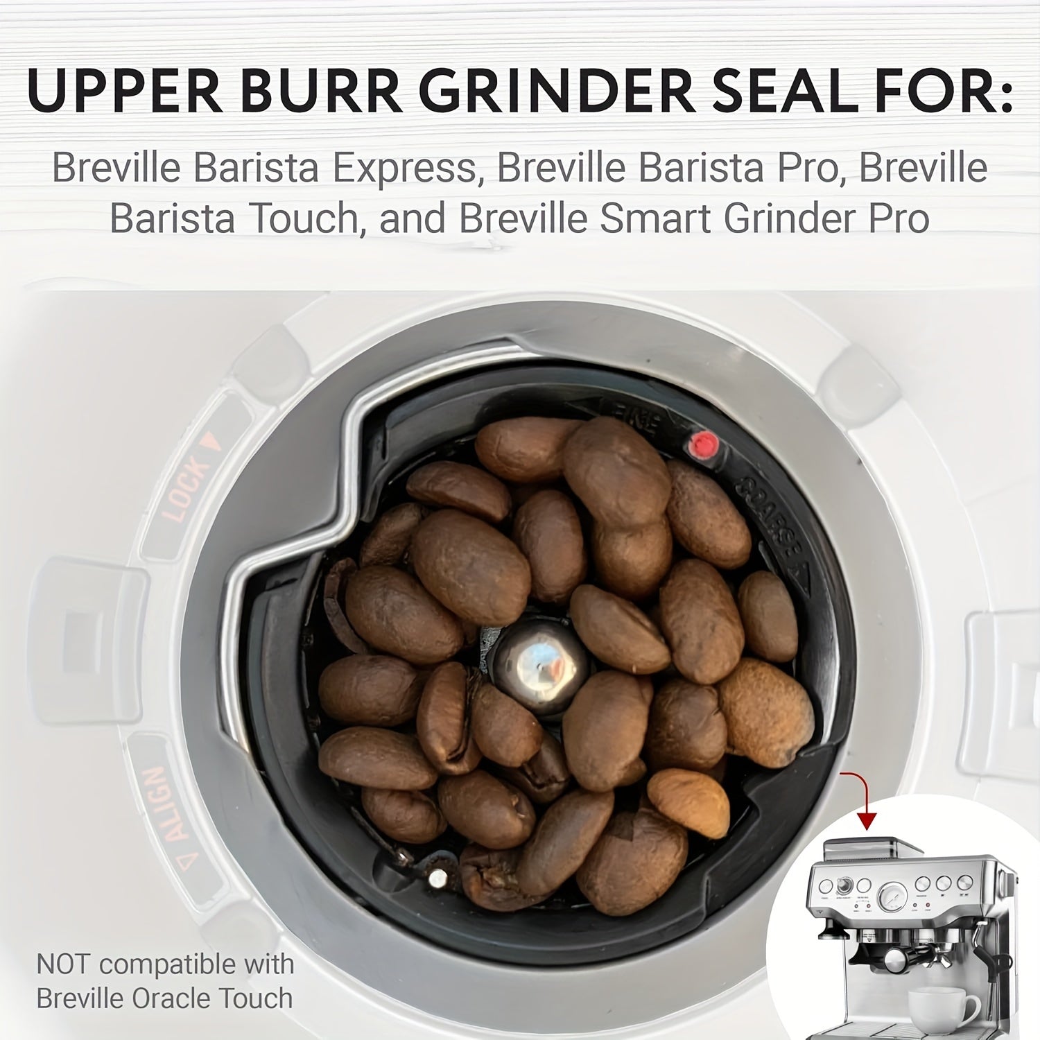 2 piezas de junta de sellado superior para molinillos de café para espresso, reemplazo de junta