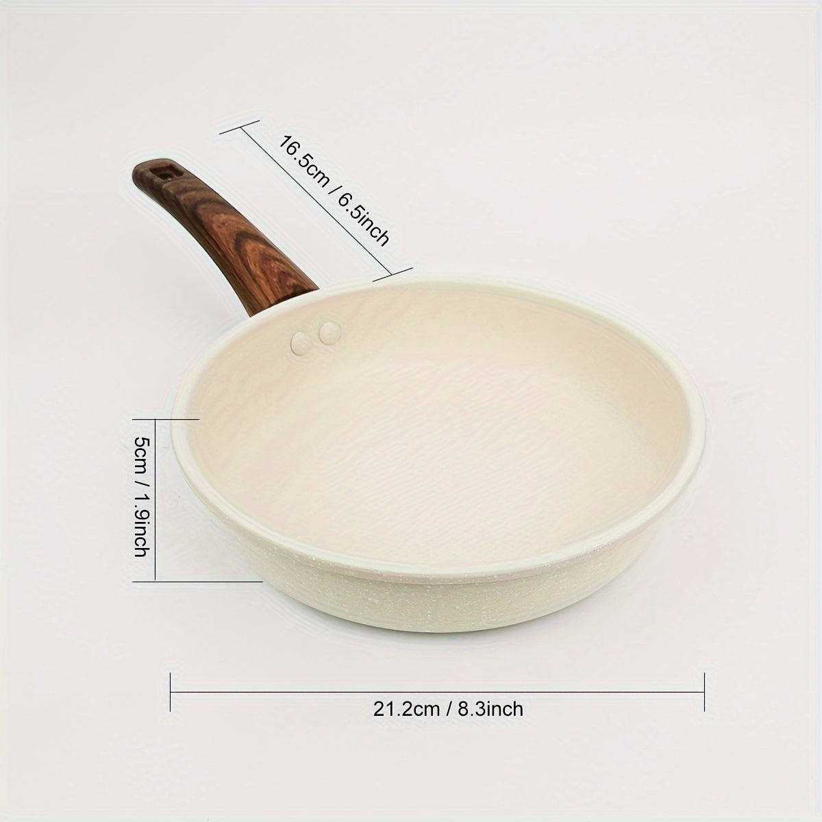 Sartén de aluminio antiadherente con mango resistente al calor para desayuno y bistec