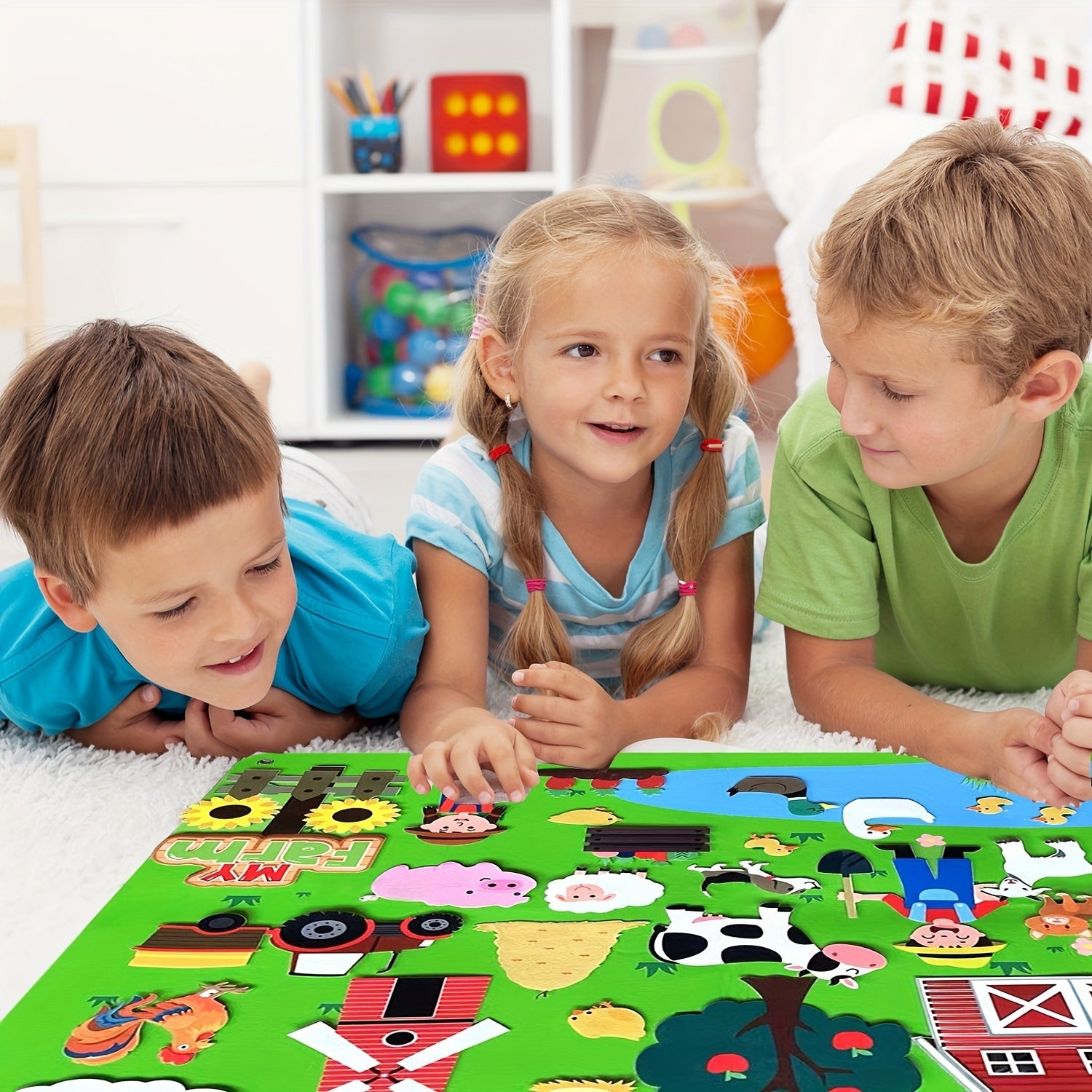 Yoshlar uchun interaktiv o'yin to'plami: 35 dona qishloq hayvonlari qoplama hikoya taxtasi to'plami. O'g'il va qizlar uchun ranch mavzusidagi ta'lim o'yinchoq. Tug'ilgan kun yoki Rojdestvo uchun ideal sovg'a.