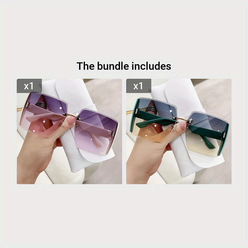 Women's Oversized Square Sunglasses with Gold Frame for Daily Wear Hiking and Trekking