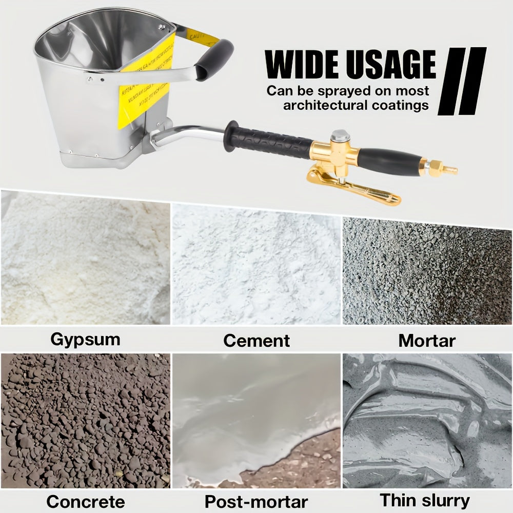 4-Hole Wall Cement Spray Gun for Concrete Plaster Painting Durable Metal