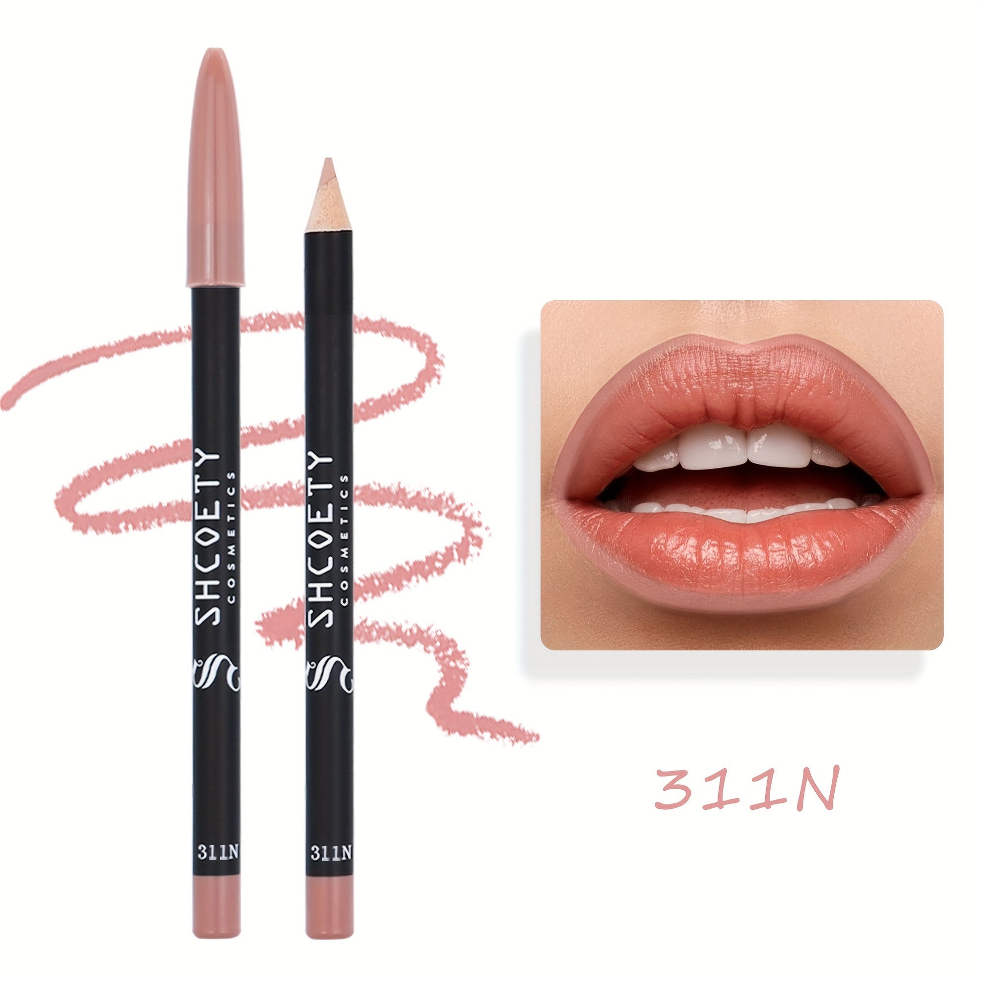 Women Matte Lip Liner Waterproof Long-Lasting 12 Colors Non-Fading Non-Stick Cup