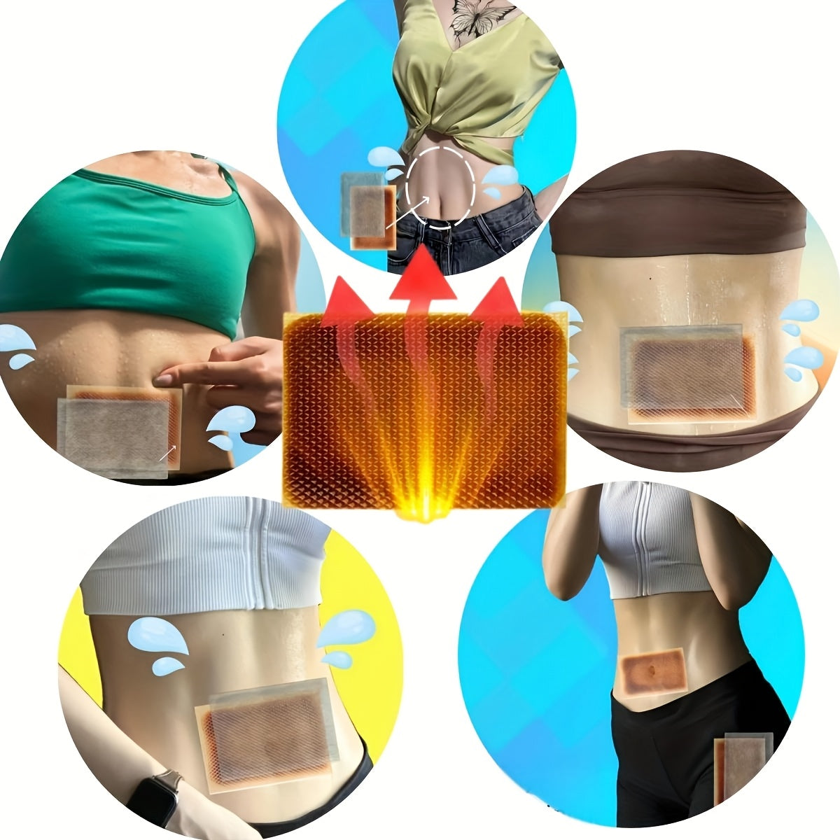 Heating Patch for Waist and Abdomen 30 Inch One Month Home Use