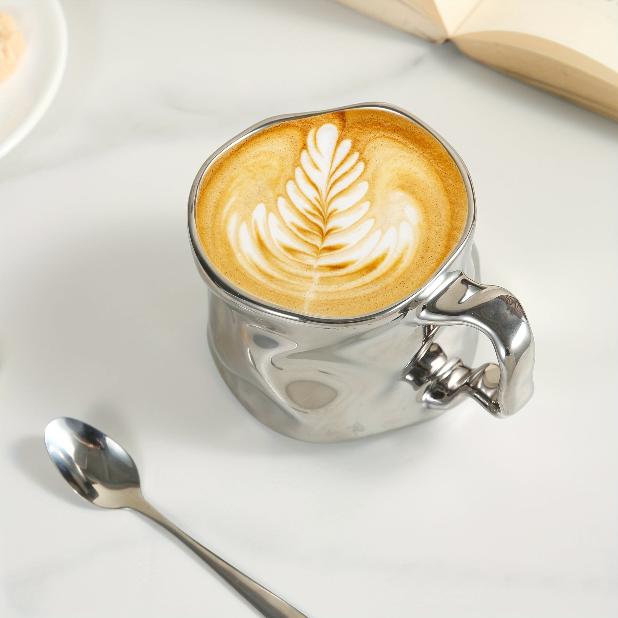 Creative Crinkled Ceramic Mug 12oz Coffee Cup with Unique Texture