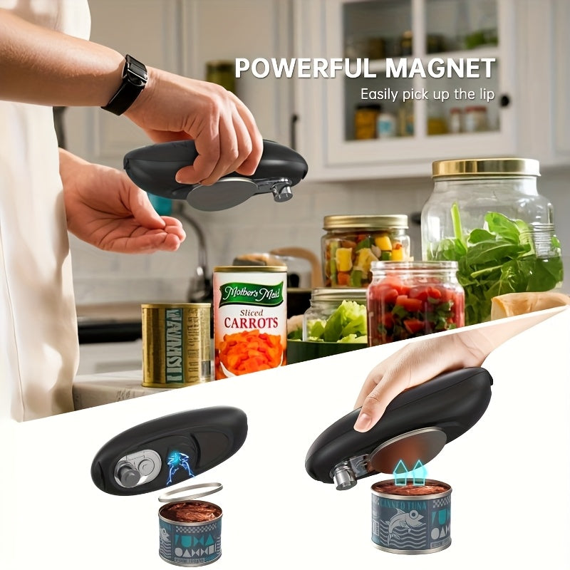 Portable Battery-Operated Can Opener for Elderly Arthritis Sufferers Quiet and Energy-Efficient