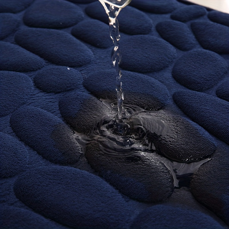 Conjunto de alfombrillas de baño antideslizantes en relieve con espuma viscoelástica, absorbentes y de secado rápido