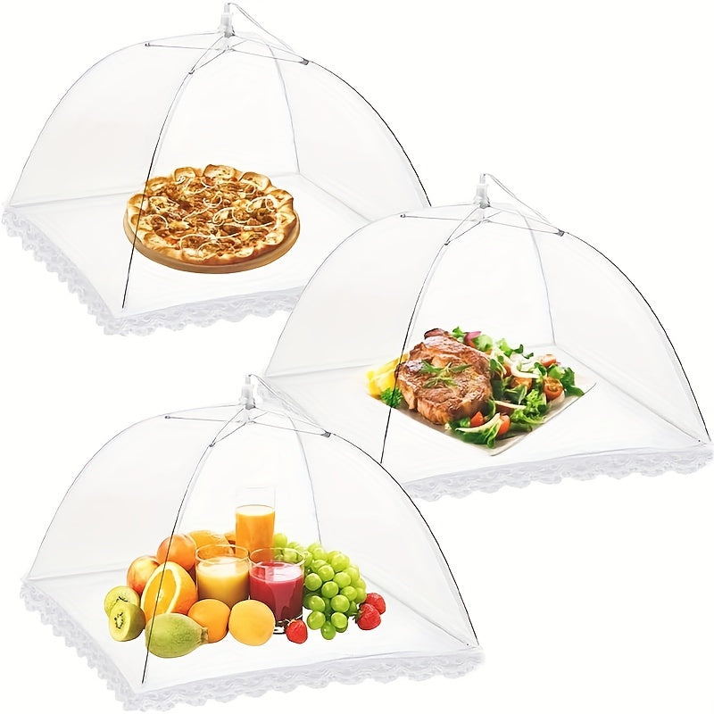 Food Covers Set 43.18 cm Mesh Tent Reusable Foldable for Outdoor Events