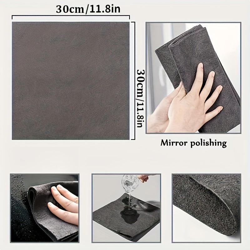 5pcs Glass Wiping Cloths Thickened Multi-Functional Mirror Cleaning Towels