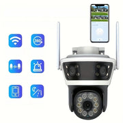 Outdoor Wireless Security Camera with Night Vision Two-Way Audio Smartphone Control