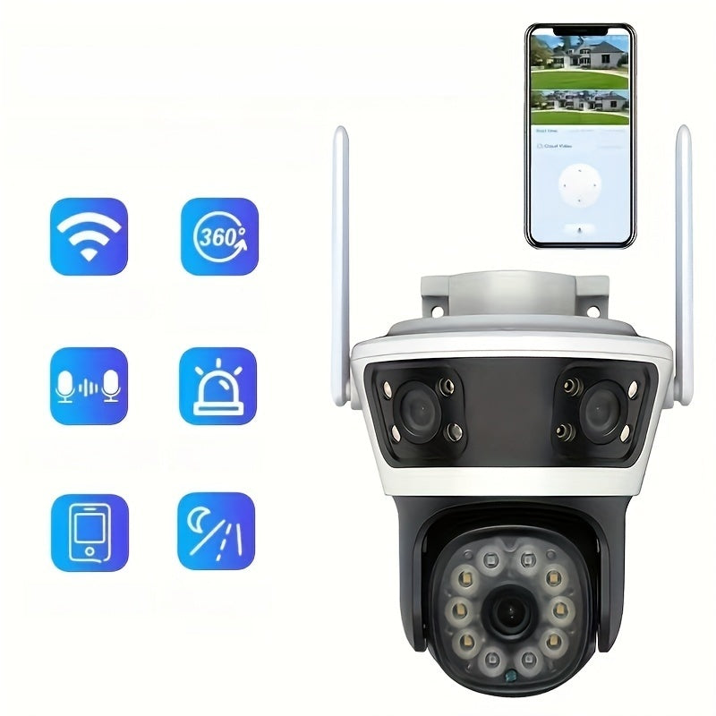 Outdoor Wireless Security Camera with Night Vision Two-Way Audio Smartphone Control