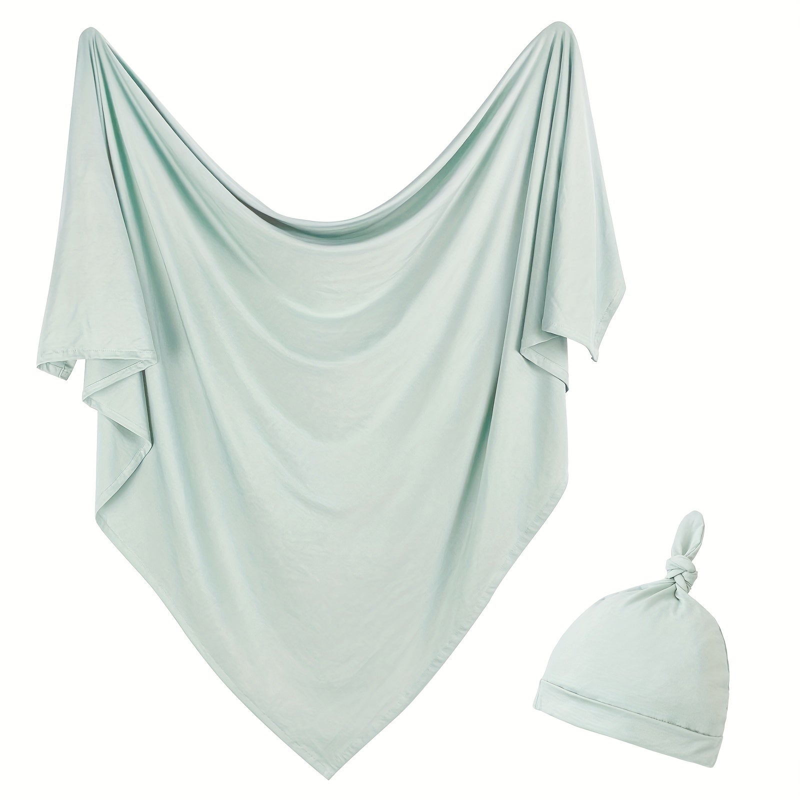 Yangi tug'ilgan chaqaloqlar uchun o'ralgan ko'ylak va shlyapa to'plami, o'g'il va qiz bolalar uchun.