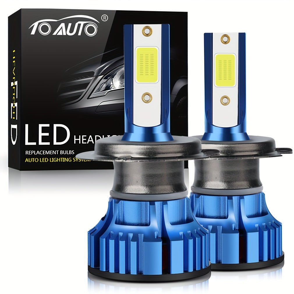 Bombillas de faro LED H4 6500K blanco frío 20000LM 72W pack de 2