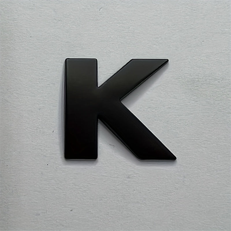 Металлические наклейки с буквами из цинкового сплава, автомобильные наклейки, черные номера, наклейки с именами