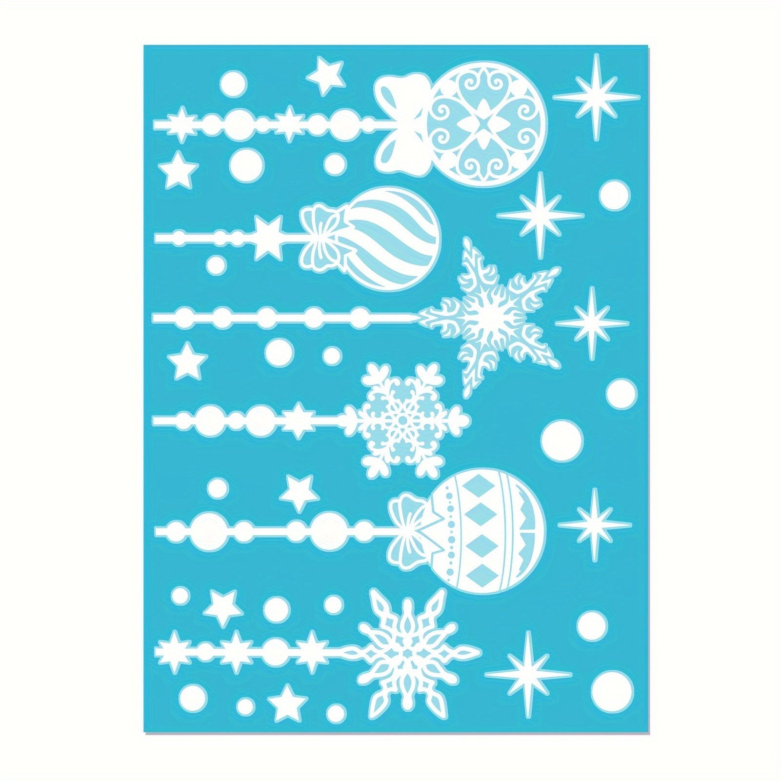 Festive Christmas Window Stickers Snowflakes Reusable Glow-in-Dark Decor