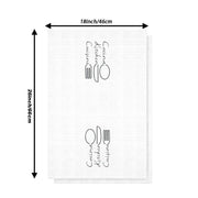 Ovqat tayyorlash soati uchun 18x66 sm o'lchamdagi quruq oshxona qo'lqoplari, iqtiboslar va rasm bilan