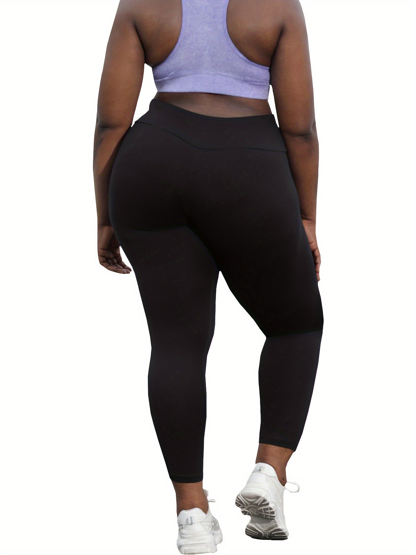 Plus Size High-Waisted Leggings for Women Soft Tummy Control Yoga Running