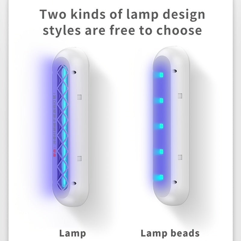 UV Ozone Cleaner Lamp with Detachable Tube 360° Sterilization Rechargeable White