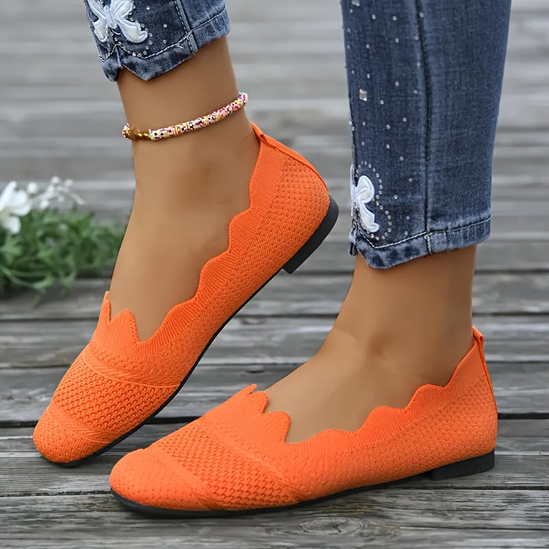 Women's Fashion Lace Casual Flat Shoes Black Canvas