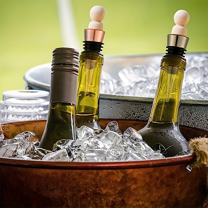 5-20 dona zanglamas po'latdan yasalgan vino to'siqi qizil vino, shampan va boshqa ichimliklarni saqlash uchun. Ideal bar aksessuari.