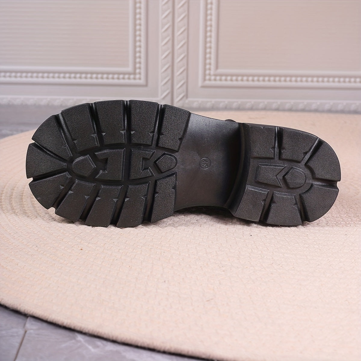 Ayollar uchun bir rangli kundalik botinkalar yon zippersi, burg'ulash, bardoshli taglik