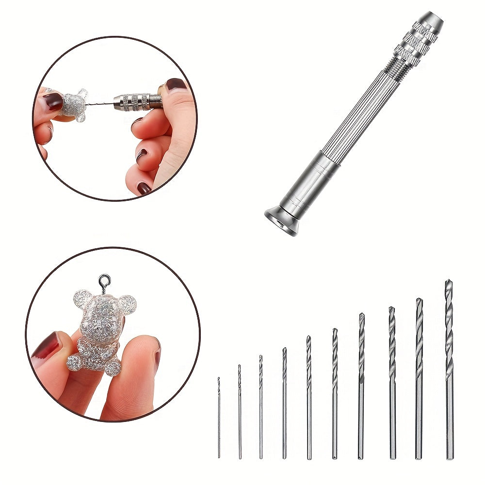 Metal Hand Drill Set for UV Resin Epoxy Molds 0.8mm-3.0mm Drill Screws for Jewelry Making