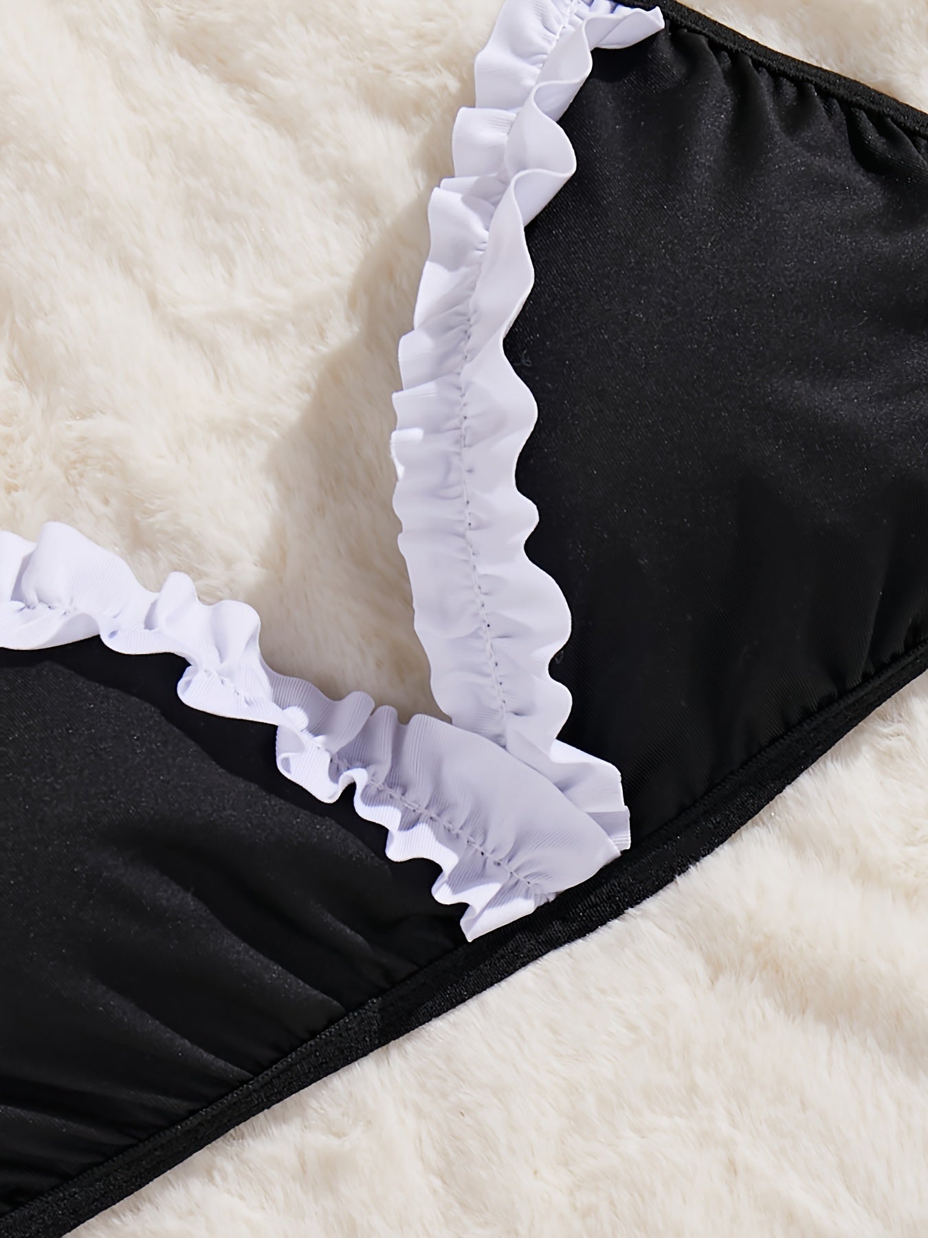 Women's Lace Maid Costume with Thong for Seductive Nights at Music Festivals