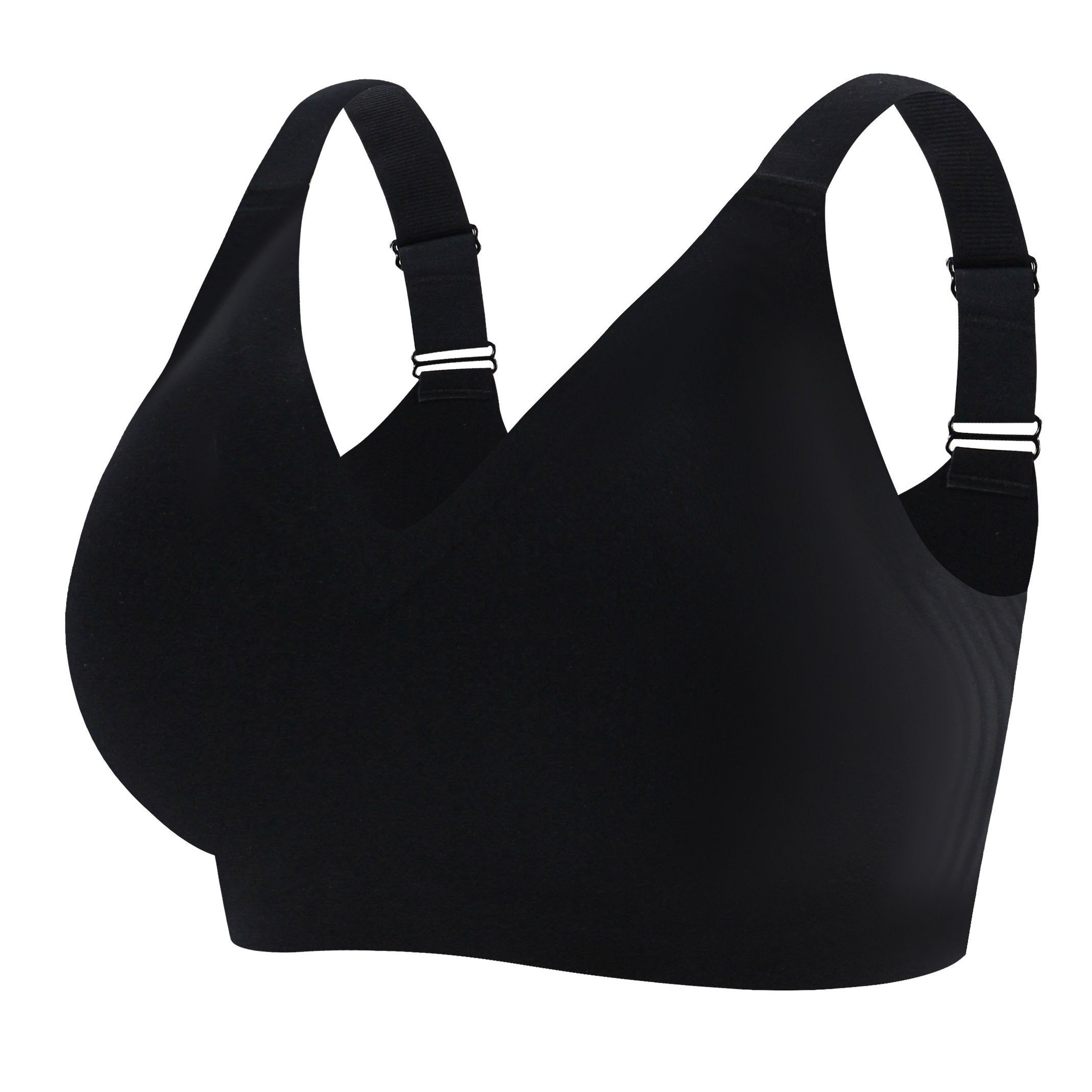 Sujetador sin costuras para mujer talla plus con relleno ligero, cobertura total, color sólido, nylon y spandex