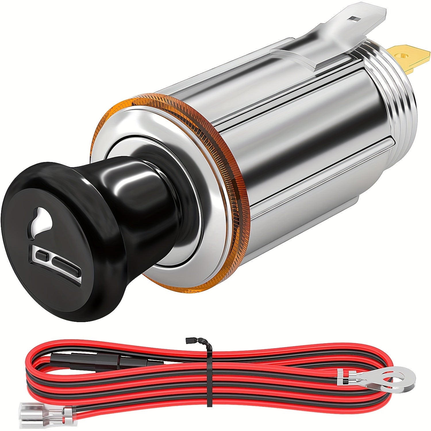 Car Accessory 12V Car Plug Replacement Push Button for Automotive Vehicles