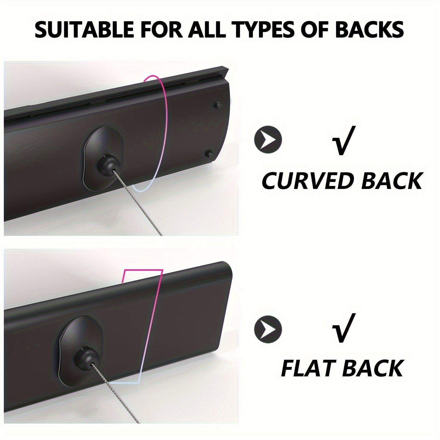 6.5ft Remote Control Cable Tether Adjustable Locking Cord for TV Air Conditioner Game Controllers