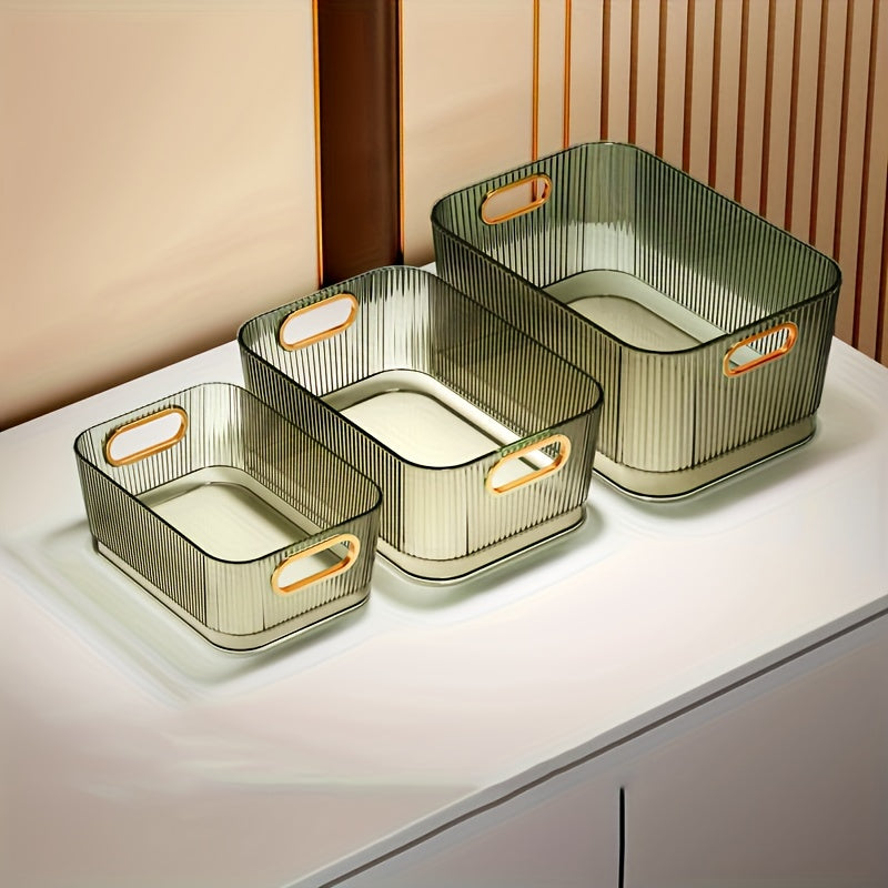 Desk Organizer Drawer Storage Box Transparent Plastic Makeup Bathroom Partition Dressing Table Container