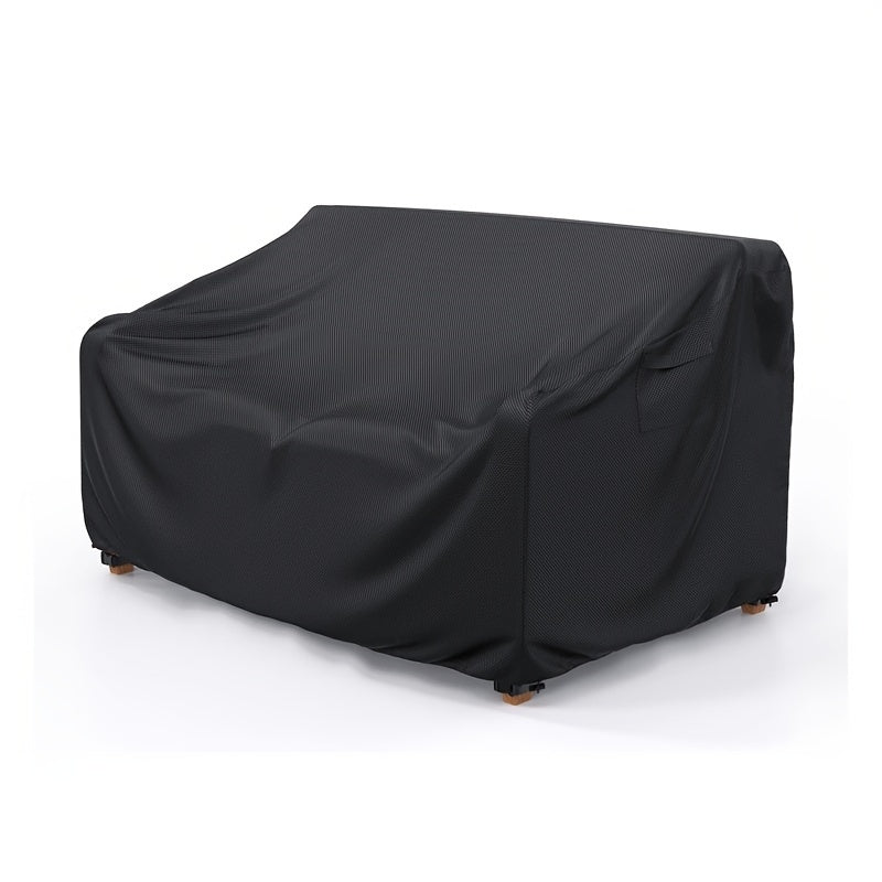 600D Heavy Duty Outdoor Patio Sofa Cover for 3-Seater Black