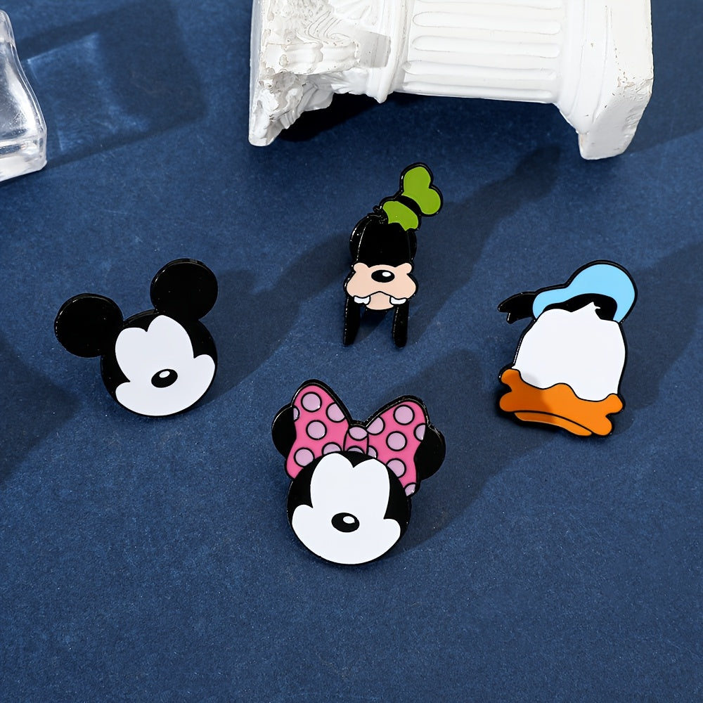 Set of 5 Cartoon Enamel Brooch Pins for Clothes and Bags Irregular Shapes