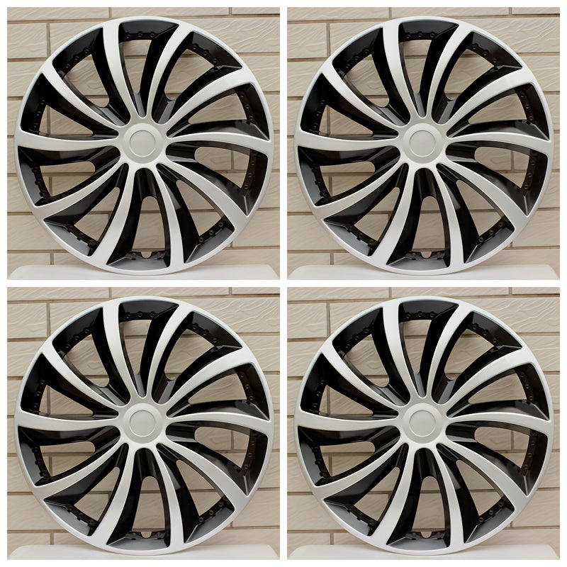 15-Inch Steel Wheel Cover Snap-On Hubcap Durable Plastic Car Accessory