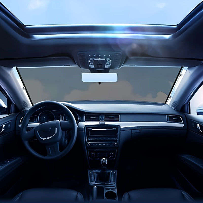 Avtomatik PVC quyosh soyasi transport vositasining old oynasi uchun. Quyoshdan himoya va issiqlik izolyatsiyasini ta'minlaydi. Saqlash oson. 1 dona.