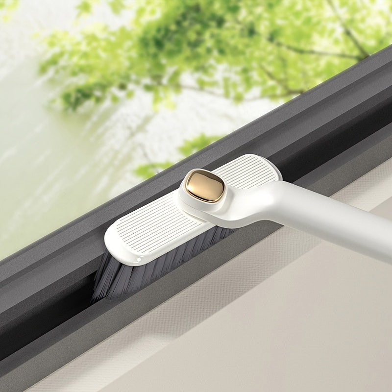 Multifunctional 2-in-1 Rotating Cleaning Brush Purple for Tile Wall Grout