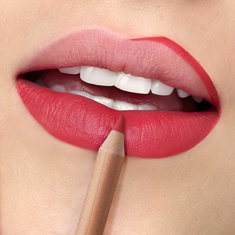 Set de perfiladores de labios mate impermeables para mujer, 24 colores, lápiz de labios de larga duración