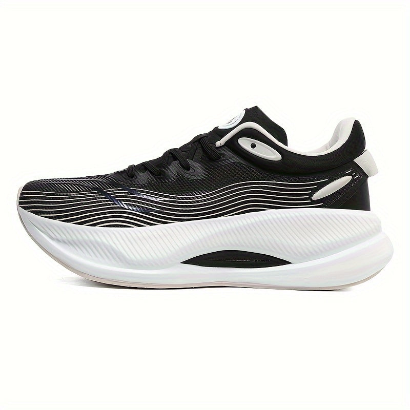 Lightweight Striped Running Shoes for Men and Women Breathable Fabric Rubber Sole Low Top Sneakers for Indoor Outdoor Sports