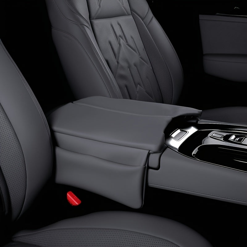 Car Interior Foam Padded Center Console Armrest Mat Gray Fit 009