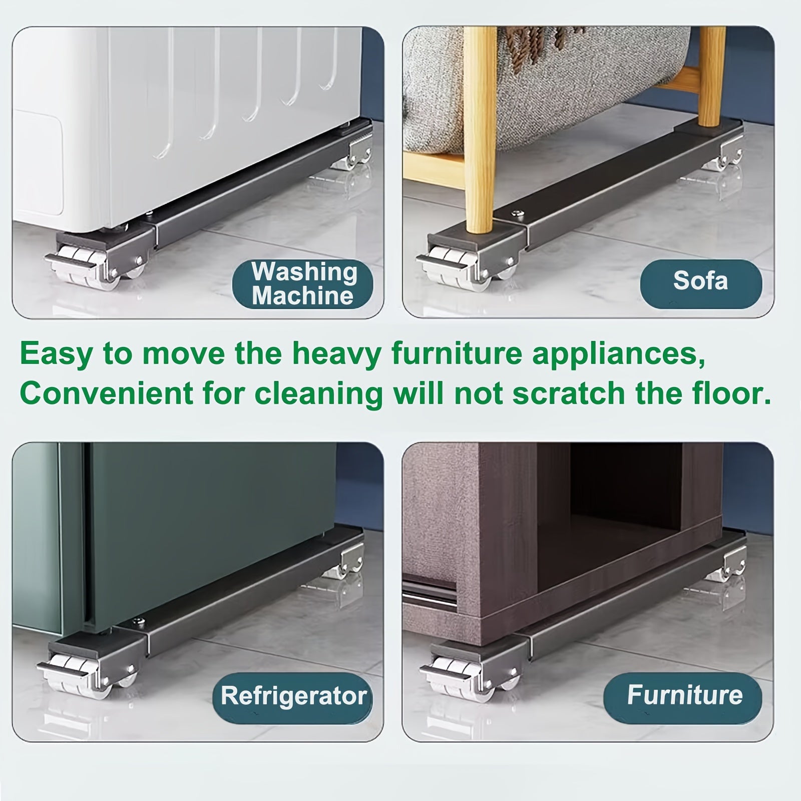 2-to'plam, og'ir vazn uchun mo'ljallangan, sozlanadigan texnika vositalari, 360° g'ildiraklar bilan