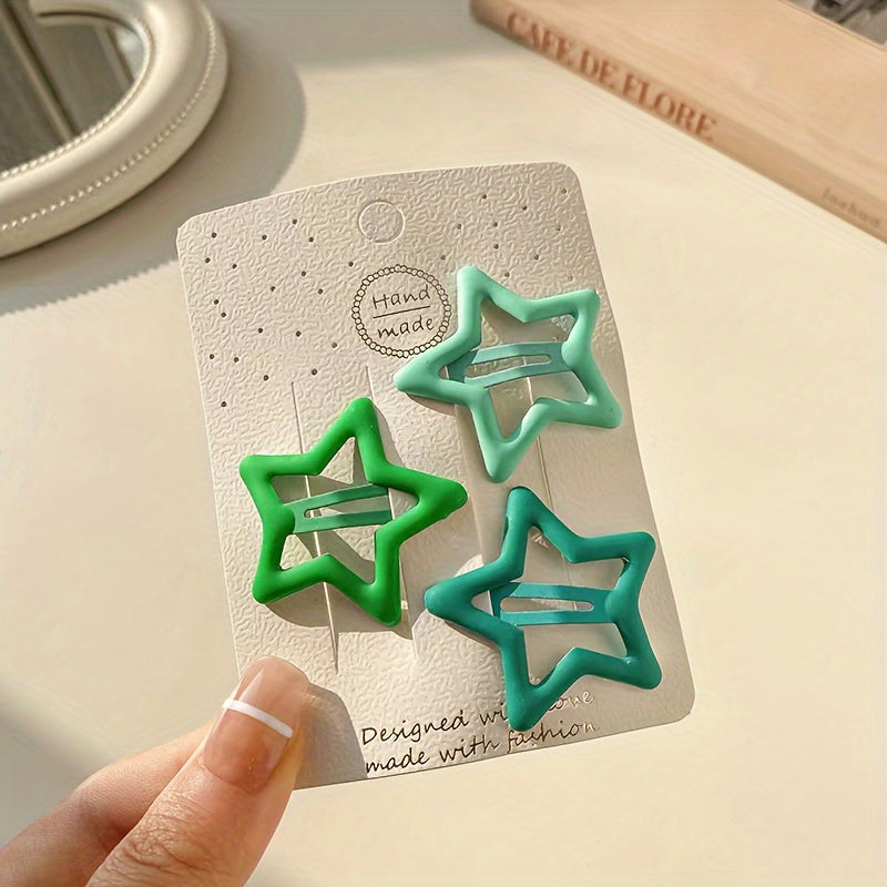 40 Pieces Colorful Y2K Star Hair Clips for Girls Women and Babies