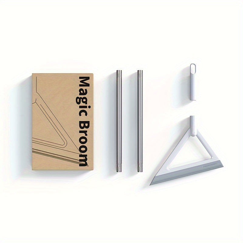 Escoba mágica con limpiador integrado para barrer y raspar el suelo, de plástico duradero