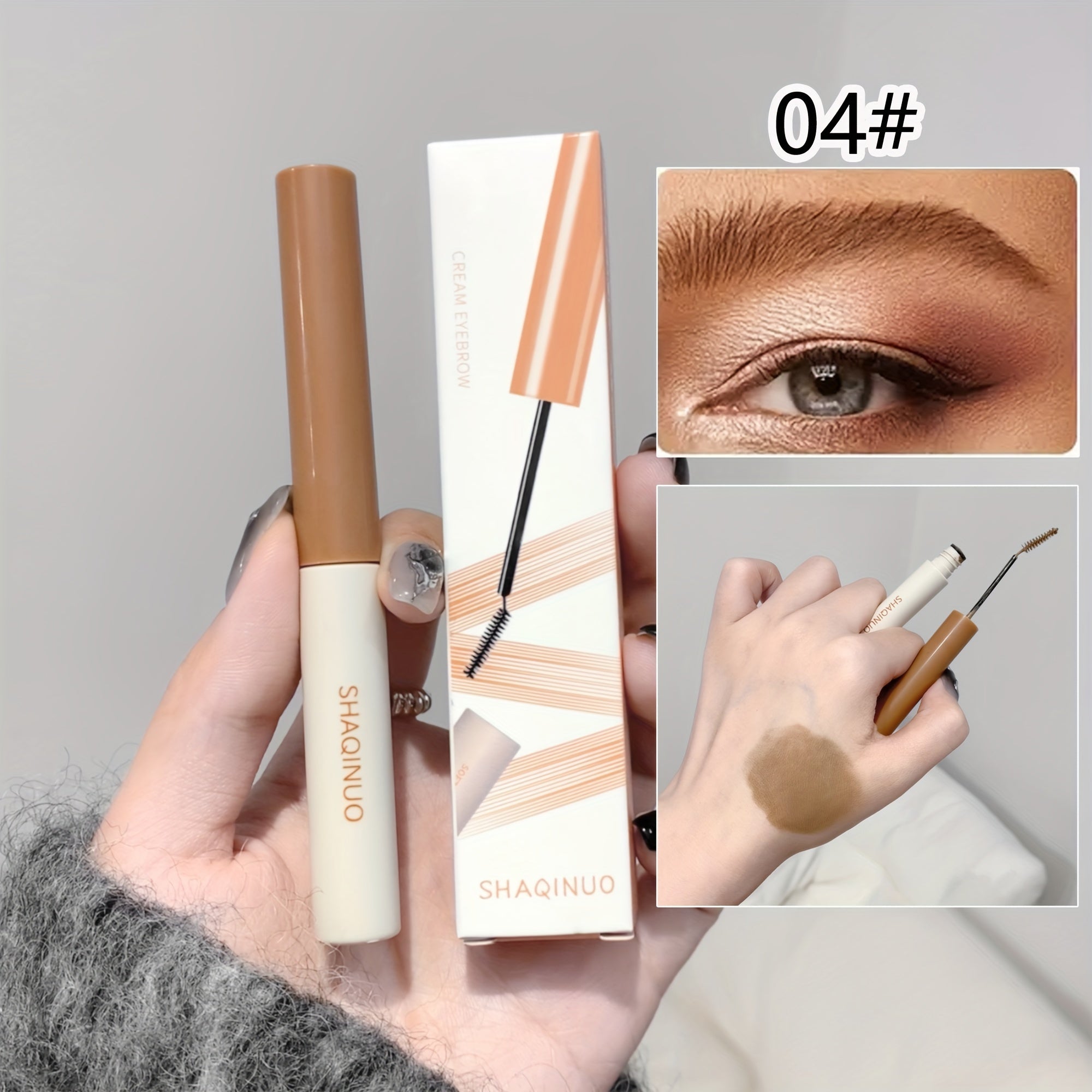 Waterproof Tinted Eyebrow Mascara for Long-Lasting Smudge-Proof Brow Enhancement with Precision Brush