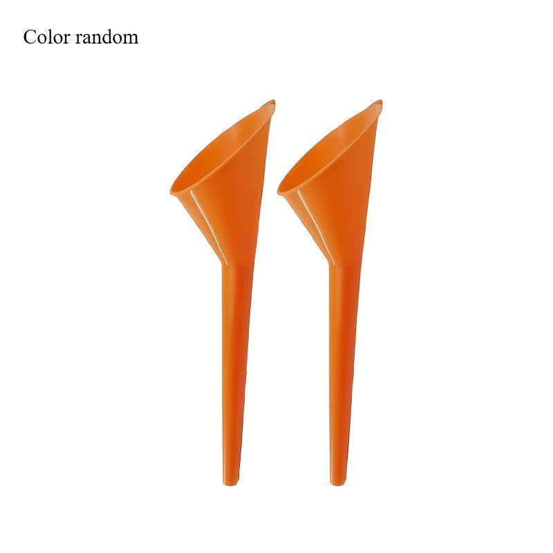 Universal Plastic Oil Funnel for Gasoline and Motorcycles, Anti-splash, Long Stem