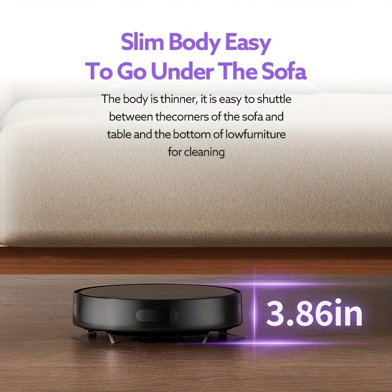 2-in-1 Robot Vacuum Cleaner Pet Hair Hard Floors Low Pile Carpets EU