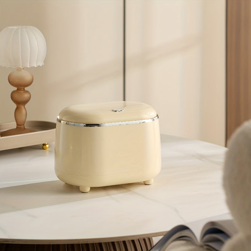 Mini Desktop Trash Can with Lid for Office and Home Use Small Waste Bin for Living Room Kitchen Bathroom Bedroom