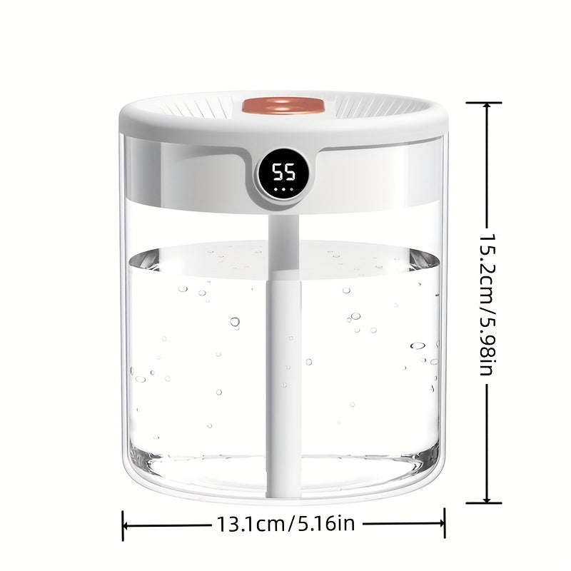 Large Capacity 2L USB Humidifier for Bedroom and Office Silent Night Light