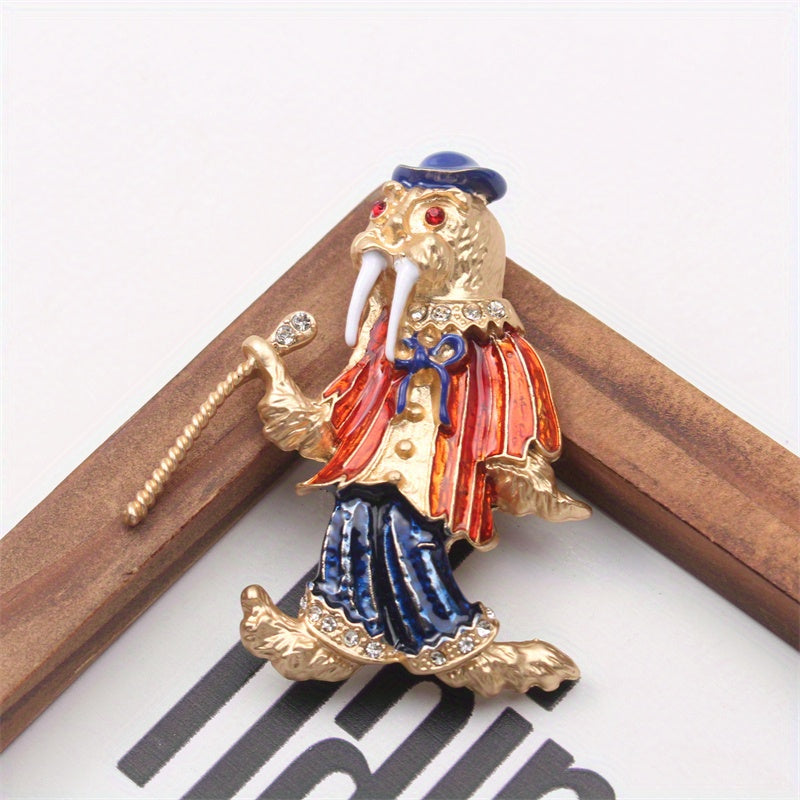 Vintage Antik Dengiz asirligi ayiqlari brosh pin emal rhinestone hayvon zargarlik buyumlari aksessuari