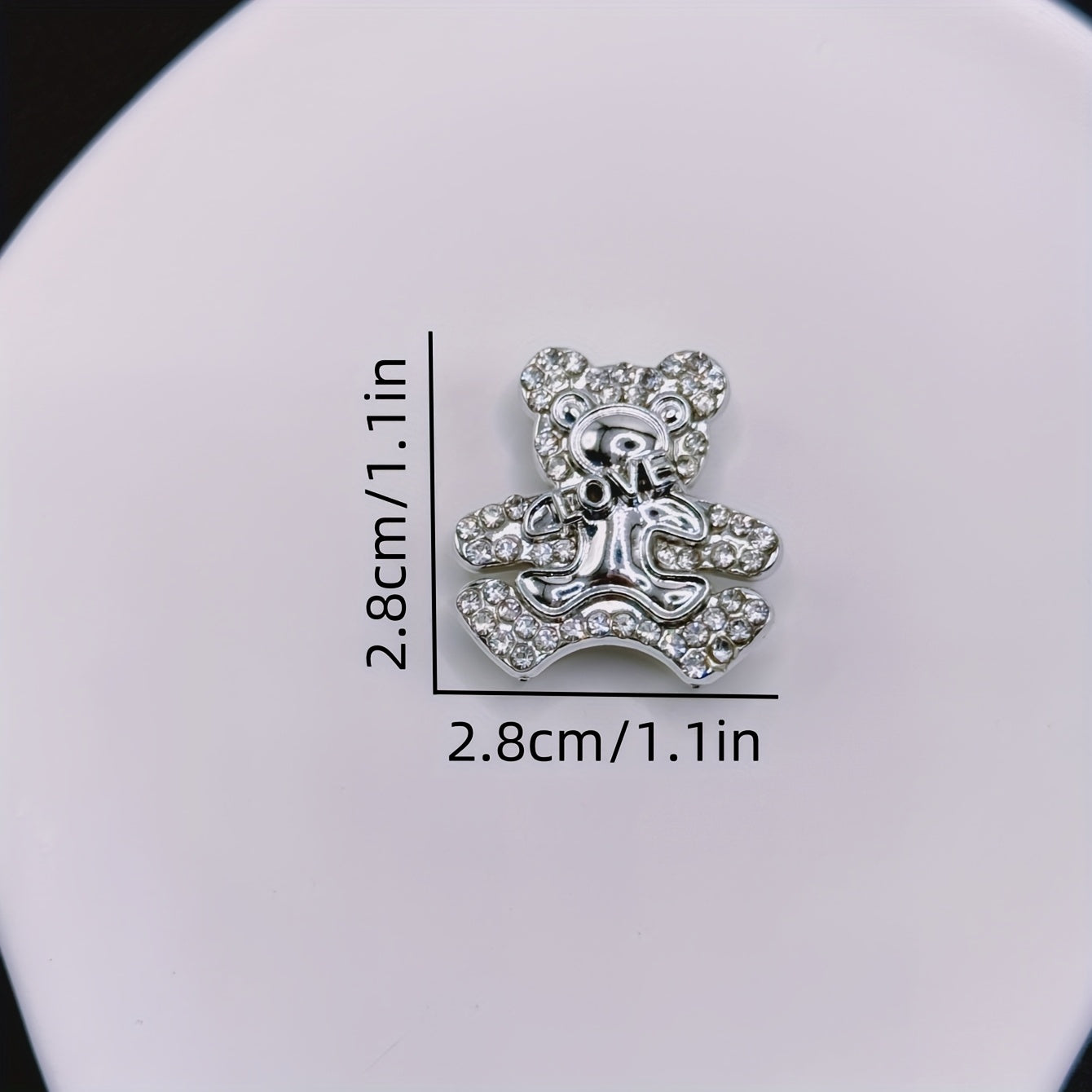 Женские украшения для обуви с rhinestone в виде медведя, цветка и бабочки, 18 шт., аксессуары