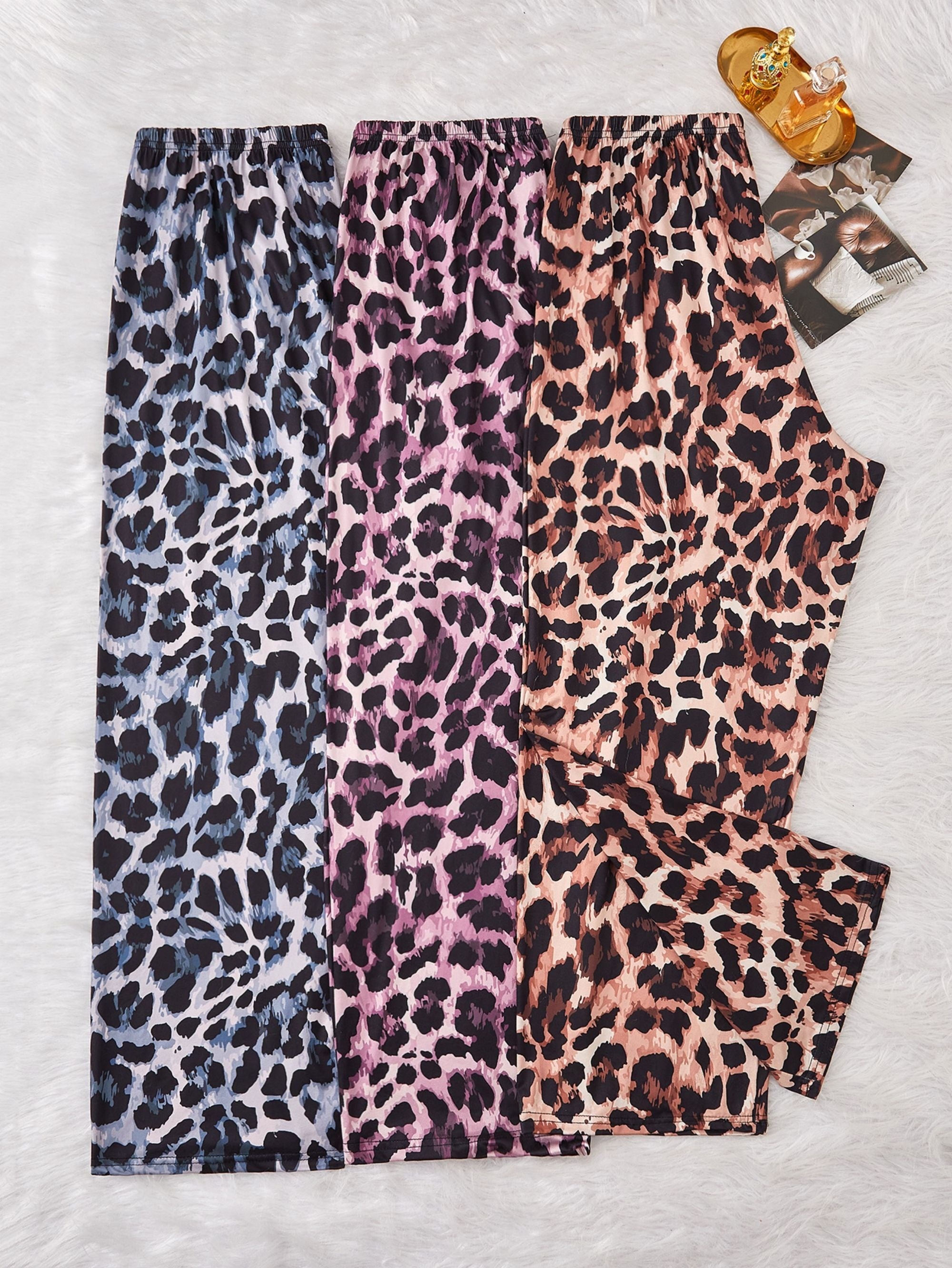 Women’s Boho Lounge Pants Plus Size Elephant and Argyle Print Sleepwear